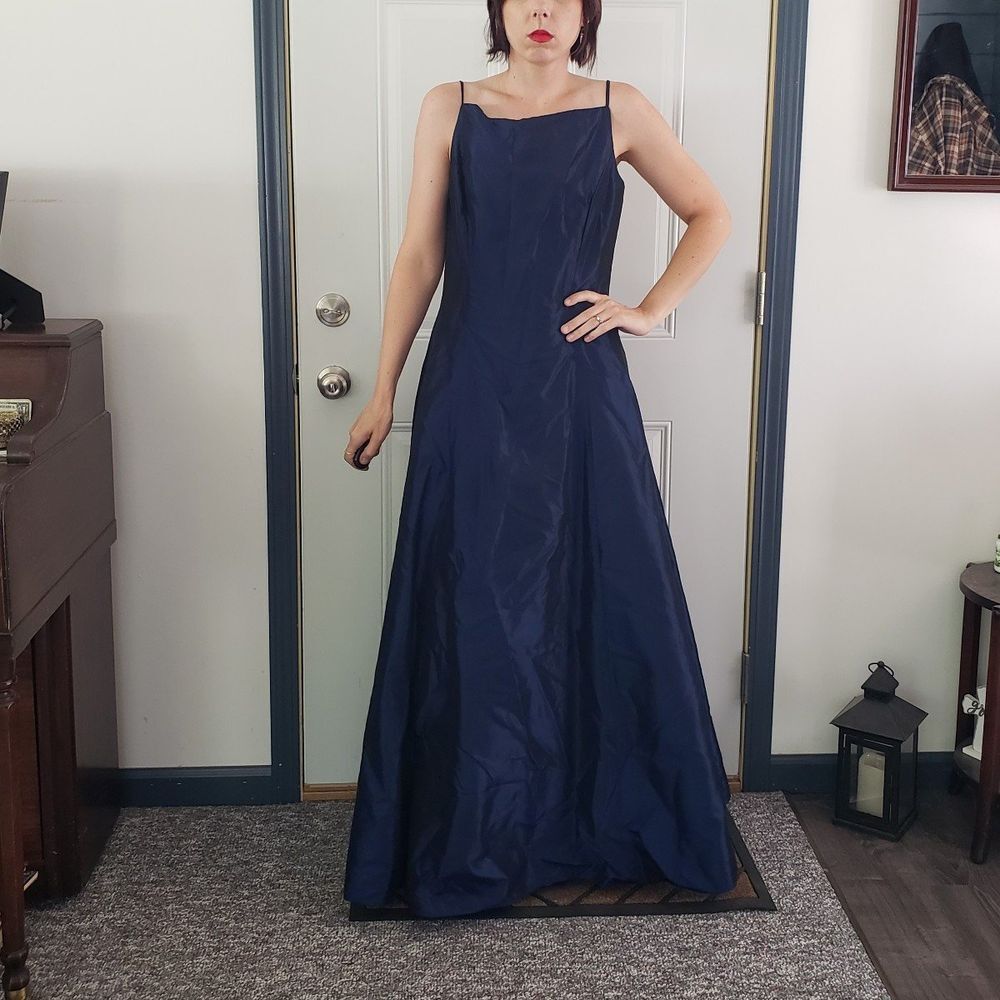 Y2K Scott McClintock Blue‎ Iridescent Dress